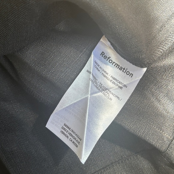 NEW  Reformation Citron Sleeveless Linen Mini Dress in Black | size 4 - Picture 9 of 9